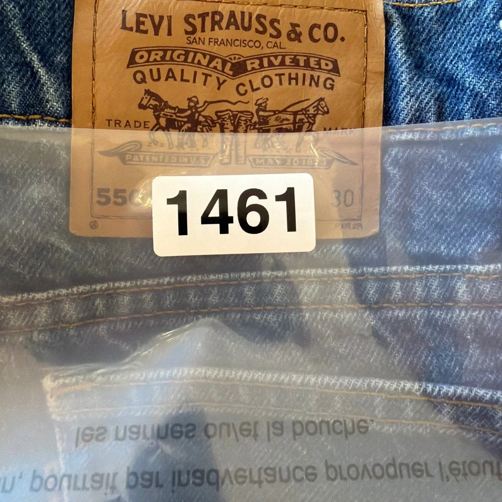 Levi's Jeans Men VTG 46x30 Blue 550 Relaxed Fit Tapered Leg Orange Tab Denim